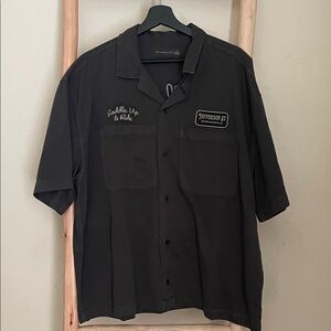 Abercrombie & Fitch Dark Gray Men's Casual Button Down Shirt